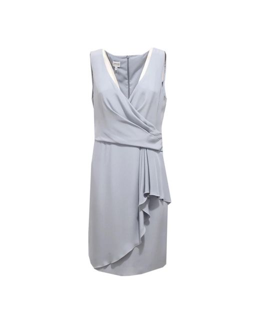 Armani Kleedjes ,Blauw ,Mouwloze Jurk Lichte Collectie Model in het Gray