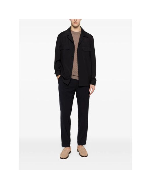 Emporio Armani Brown Round-Neck Knitwear for men