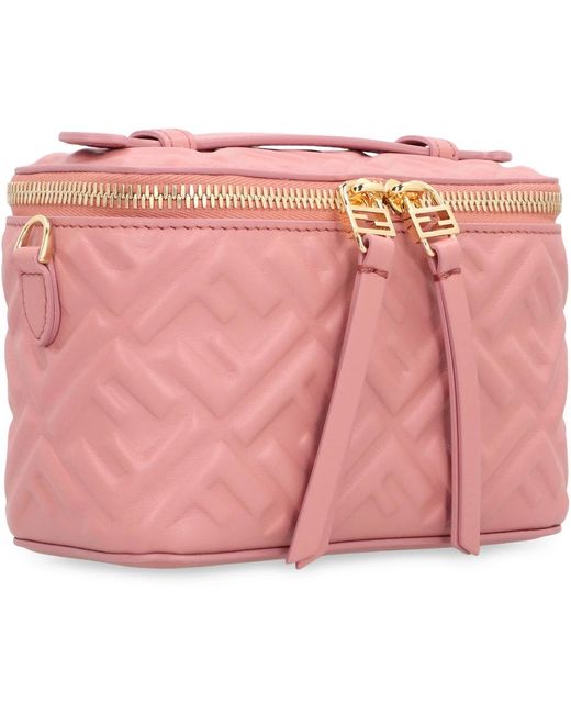 Fendi Stijlvolle Leren Mini Tas in het Pink