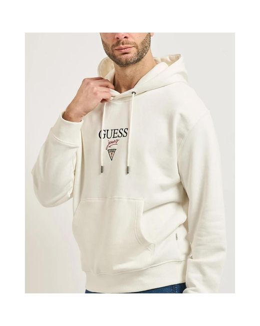 Guess White Hoodies for men