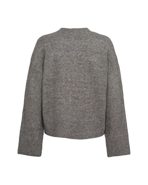 Sofie Schnoor Truien & Vesten ,Grijs ,Leer Cardigans in het Gray