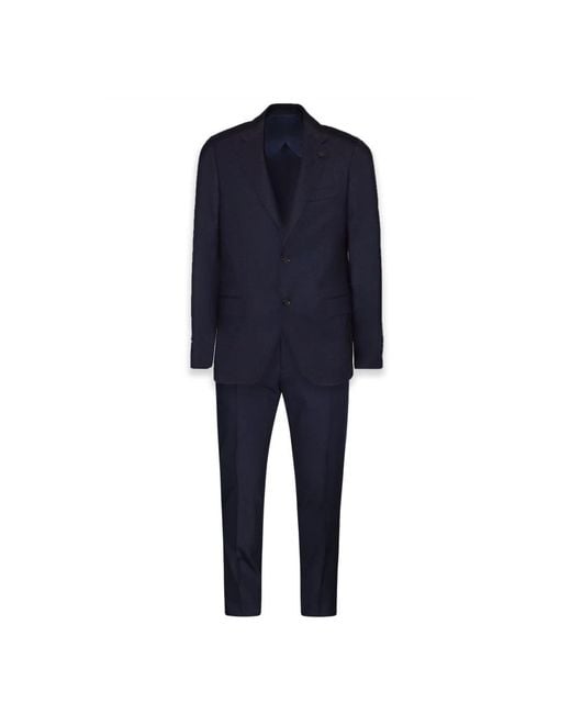 Lardini Blue Single Breasted Suits for men