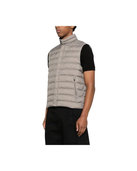 Herno Mouwloze Jas Met Hoge Hals En Vulling in het Gray voor heren