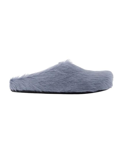 Marni Schoenen ,Blauw ,Leer Fussbett Sabot in het Blue voor heren