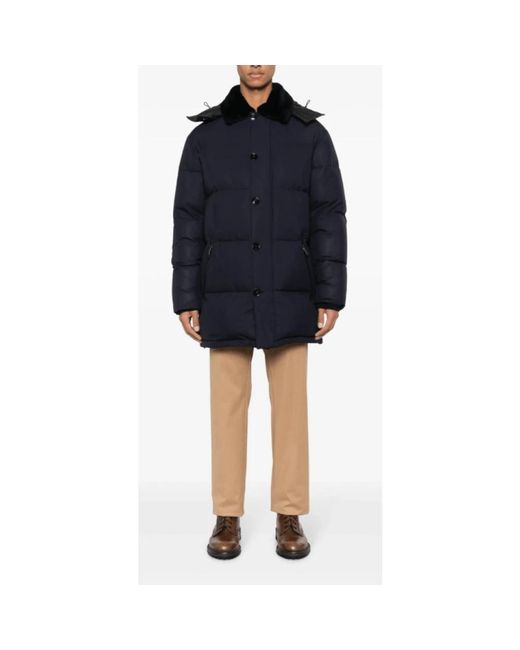 Brioni Blue Down Coats for men