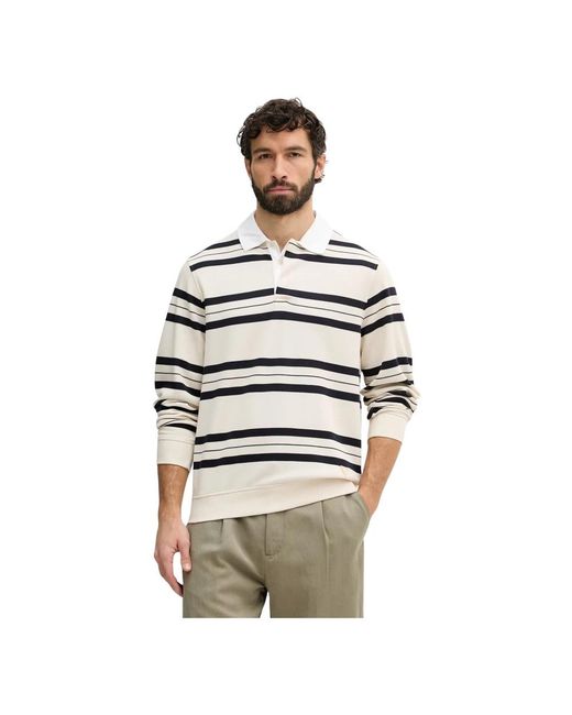 Guess Gestreepte Poloshirt in het Natural voor heren