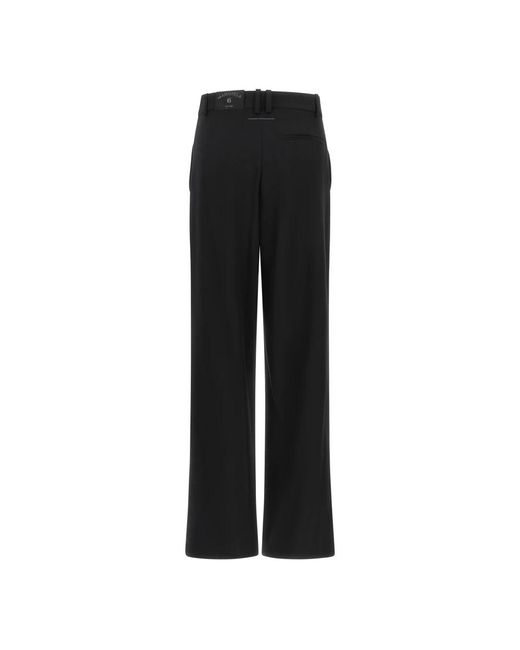 MM6 by Maison Margiela Black Wide Trousers