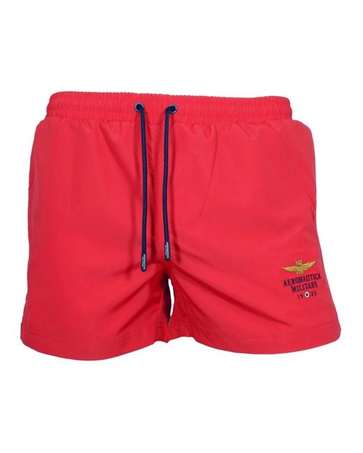 Aeronautica Militare Beachwear in het Red voor heren