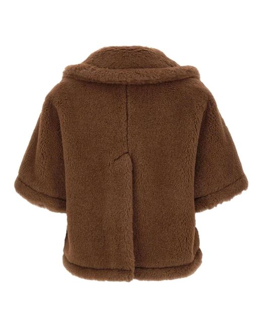 Max Mara Brown Faux Fur & Shearling Jackets