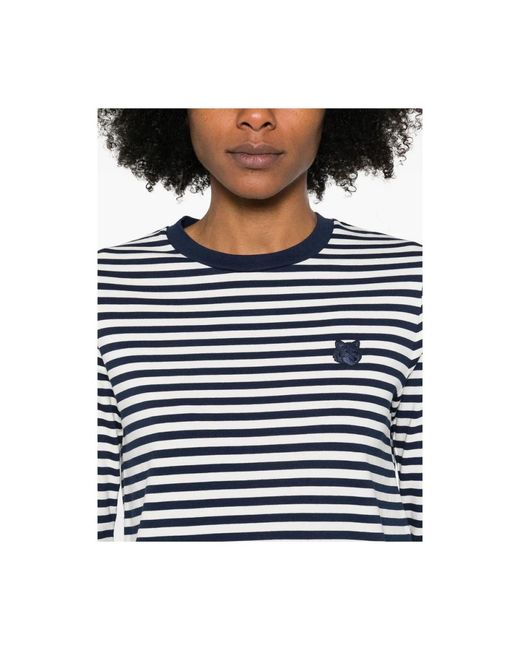 Maison Kitsuné Blue Long Sleeve T-Shirts