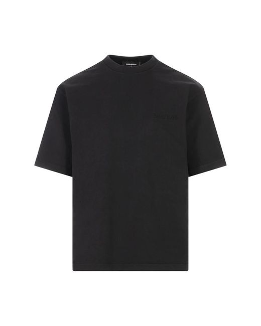 DSquared² Tops ,Zwart ,Zwarte T-Shirts En Polos Met Logo in het Black voor heren