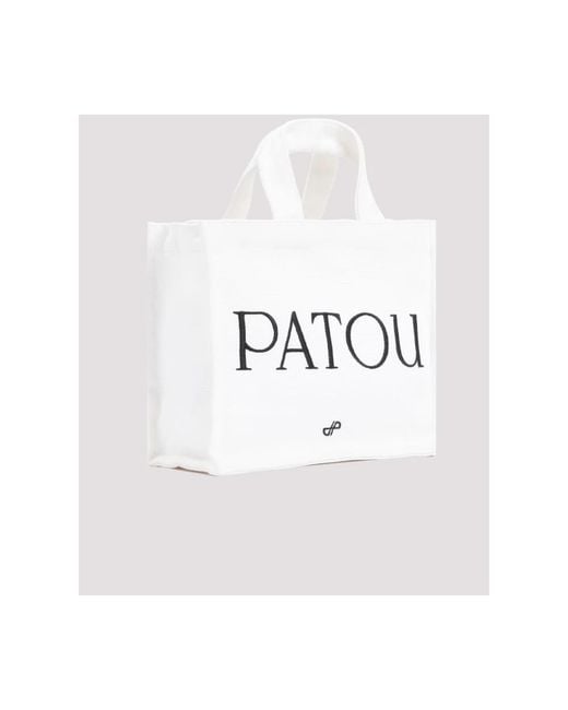 Patou White Tote Bags