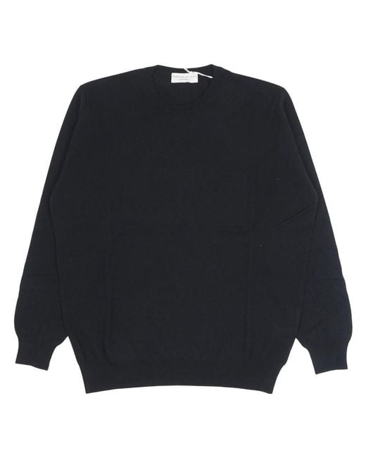 FILIPPO DE LAURENTIIS Black Round-Neck Knitwear for men