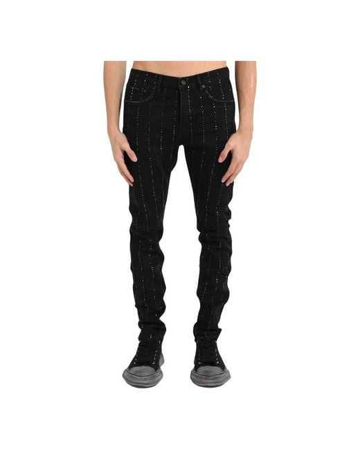 Purple Brand Black Skinny Fit Jeans for men