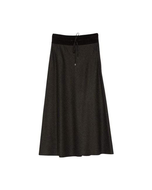 D.exterior Black Midi Skirts