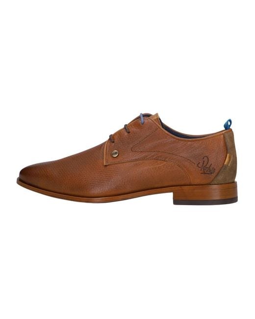 Rehab Schoenen ,Bruin ,Leer Greg Wall 02 in het Brown voor heren