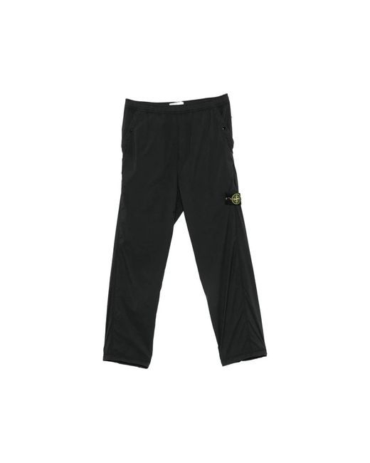 Stone Island Black Straight Trousers for men