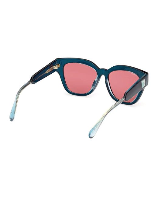 MAX&Co. Blue Türkise quadratische sonnenbrille