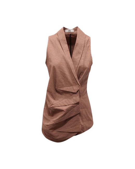 Ixos Jassen ,Bruin ,Linnen Linnen Blend Vest Made in het Brown