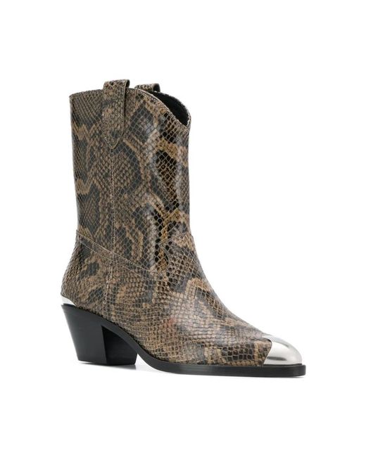 Ash Brown Ankle Boots