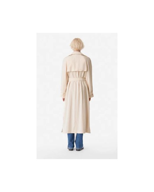 Vanessa Bruno Natural Ivory trenchcoat mit hornknöpfen