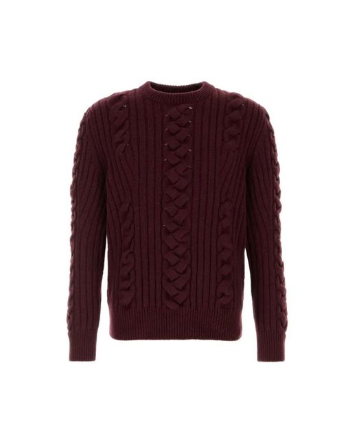 McQueen Purple Round-Neck Knitwear for men