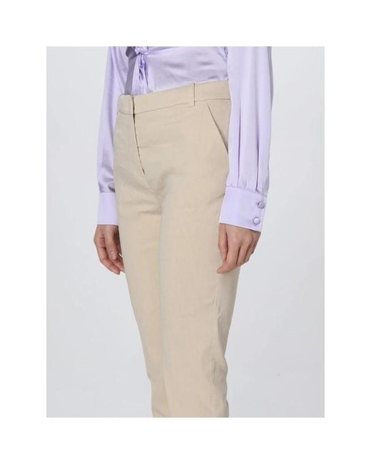 Pinko Natural Slim-Fit Trousers