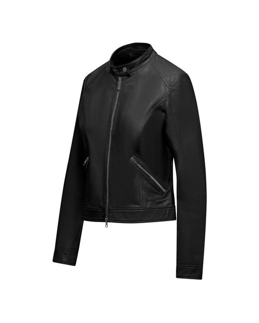 Leather Jackets Bomboogie de color Black