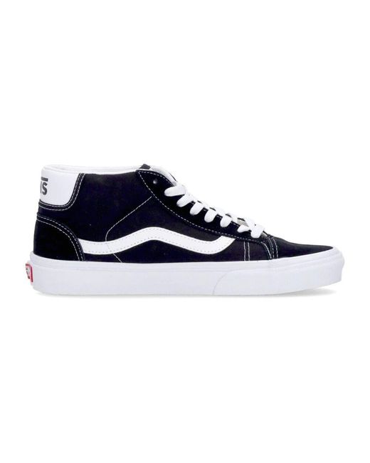 Vans Mid skool schwarzer sneaker in Blue für Herren