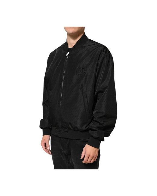 Dolce & Gabbana Black Bomber Jackets for men