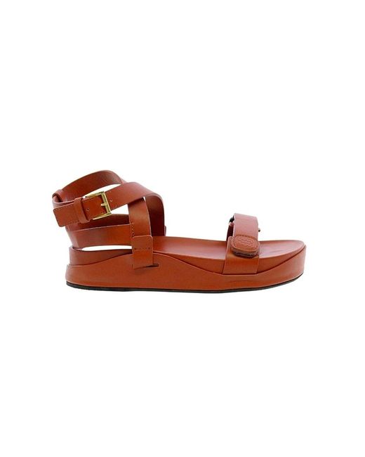 Ines De La Fressange Paris Brown Schwarzer Plateausandalen