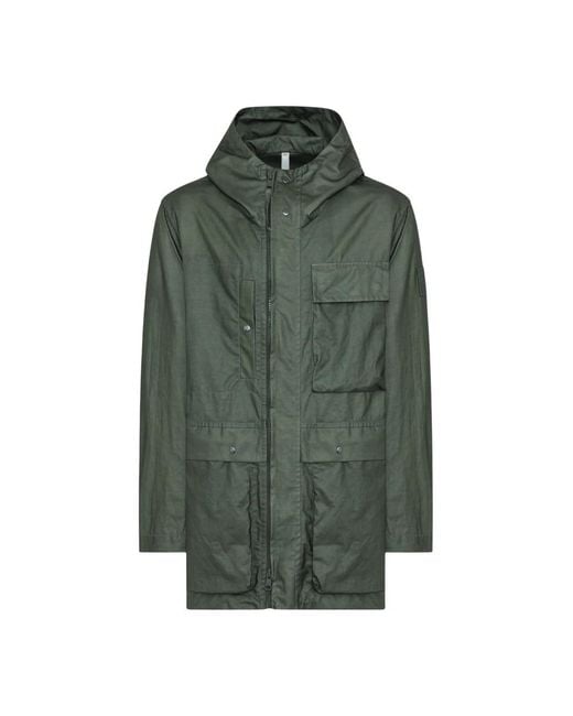 DUNO Green Parkas for men