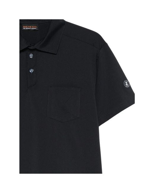 Save The Duck Black Polo Shirts for men
