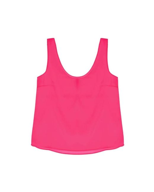 Imperial Pink Sleeveless Tops