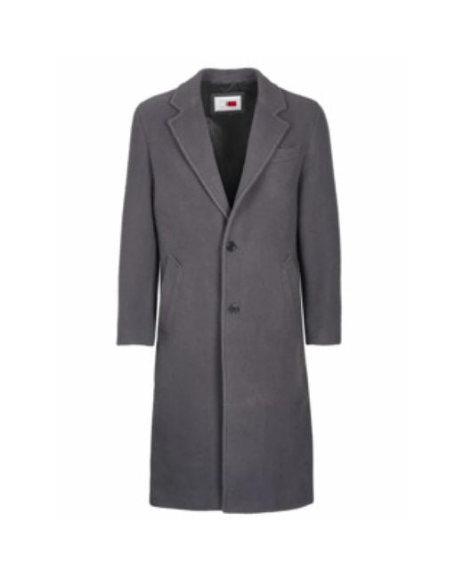 Tommy Hilfiger Grauer Herrenmantel, Zeitloses Design in Gray für Herren
