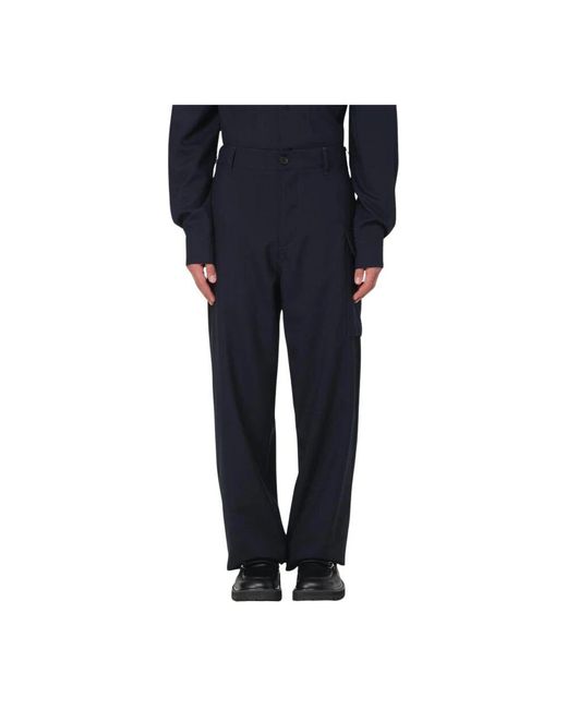Marni Blaue Wollhose Lockere Passform in Blue für Herren