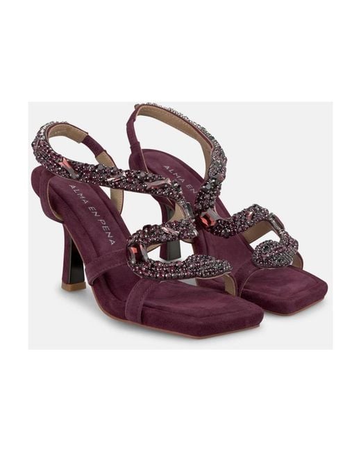 Alma En Pena. Red High Heel Sandals