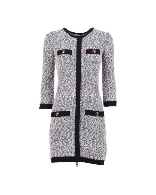 Elisabetta Franchi Gray Knitted Dresses