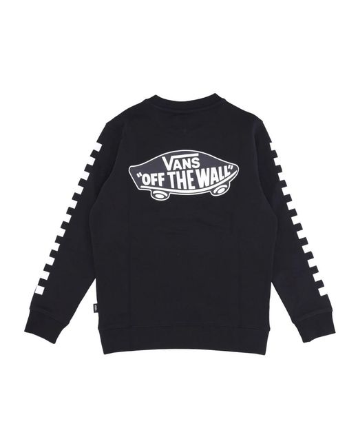 Vans Hoodies & Sweatvesten ,Zwart ,Katoen Exposition Check Crew Neck Sweatshirt in het Blue voor heren