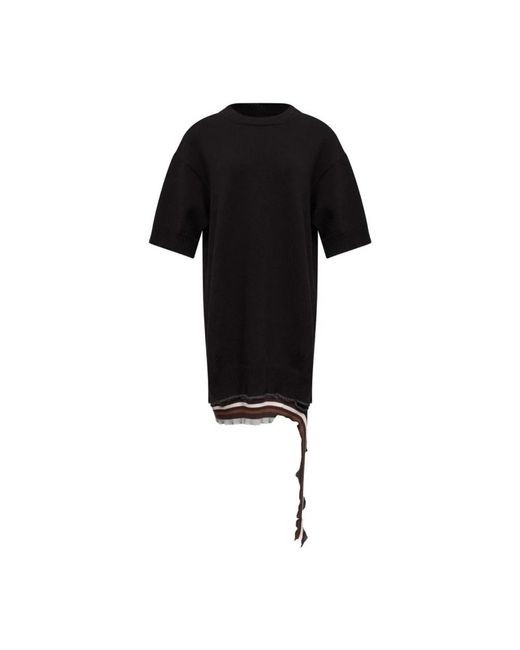 MM6 by Maison Margiela Black Knitted Dresses