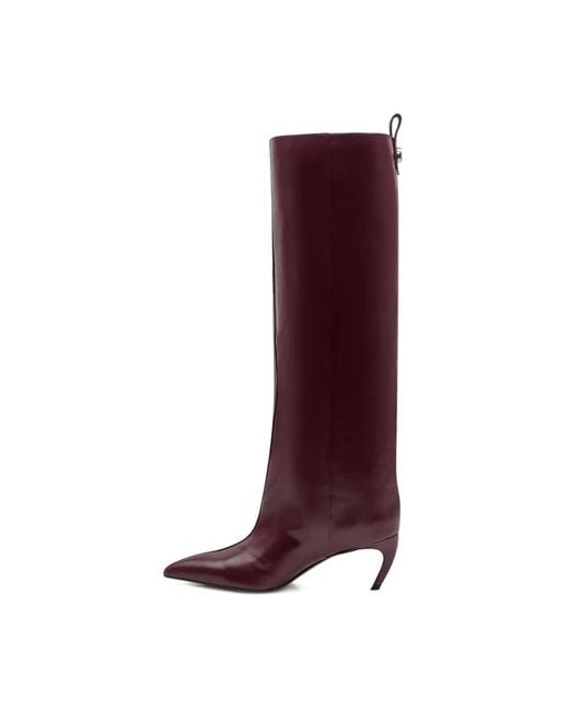The Attico Red Heeled Boots