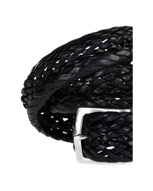 Orciani Accessoires ,Blauw ,Leer Cintura in het Black voor heren
