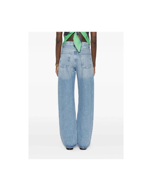 Agolde Blue Straight Jeans