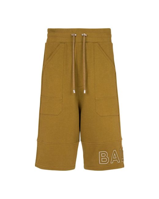 Long Shorts Balmain de hombre de color Green