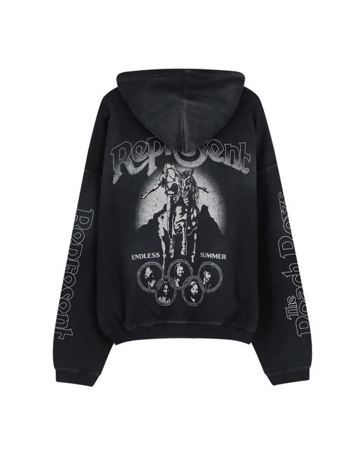 Represent Black Zip-Throughs for men