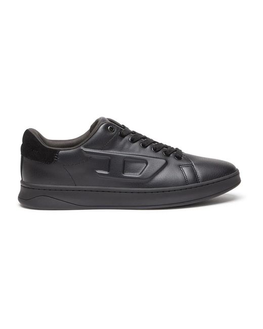 DIESEL S-athene low - sneakers mit d-logo-prägung in Black für Herren
