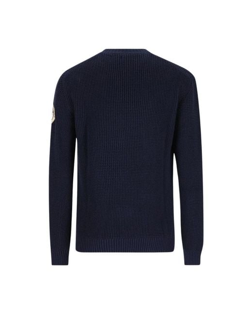 Napapijri Blue Round-Neck Knitwear for men