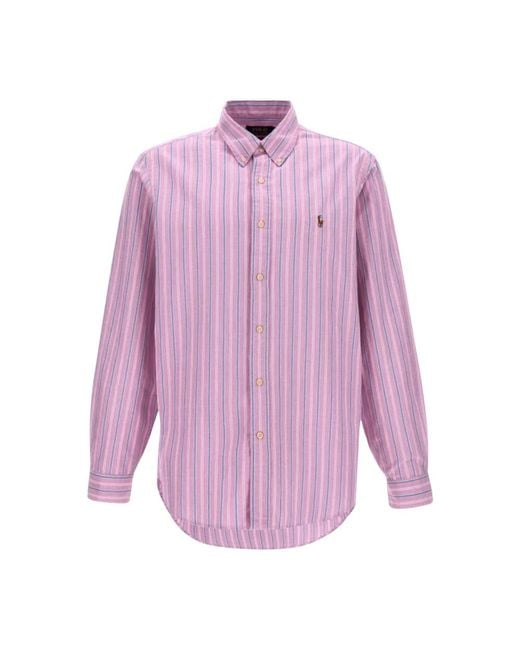 Ralph Lauren Roze Polo Met Lange Mouwen Sportshirt in het Purple voor heren
