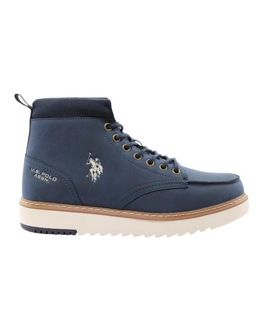 U.S. POLO ASSN. Blue Lace-Up Boots for men
