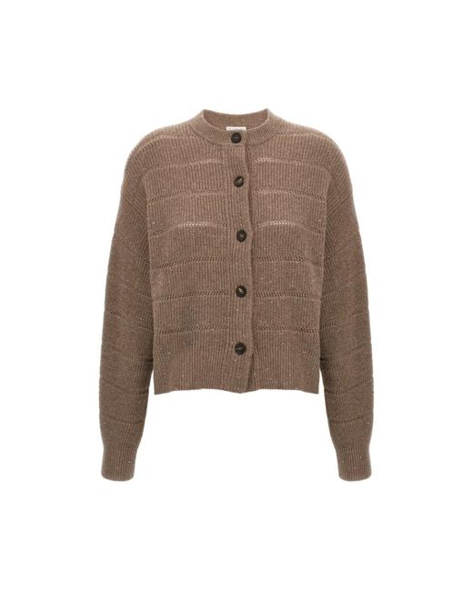 Cardigans Brunello Cucinelli de color Brown